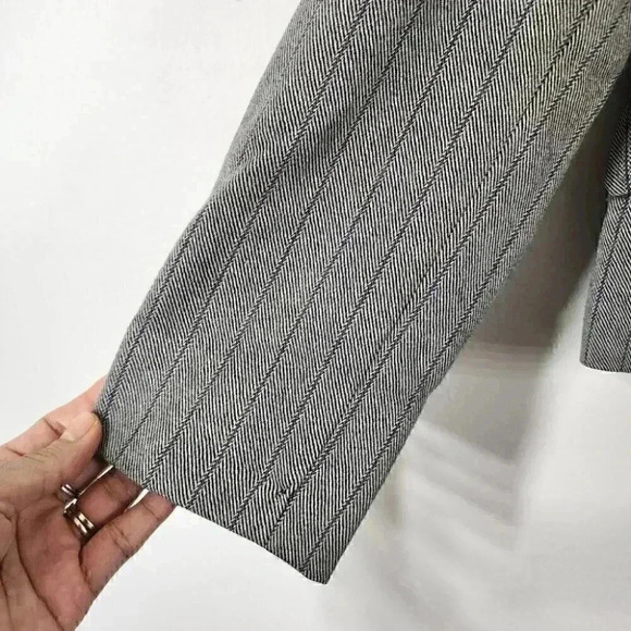 Harve Benard 100% Wool Striped Women's Blazer 6 - Picture 4 of 9